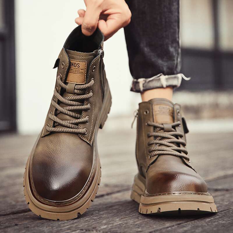 High Quality Mid Top Martin Boots, Outdoor Instagram Plush Leather Shoes