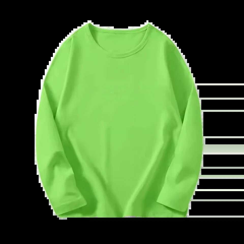 8 Colour Kids Cotton Long Sleeve Round Neck T Shirt Boys Girl Spring Autumn Thin Basic Tops Teenage 6 8 10 12 Years Z251017
