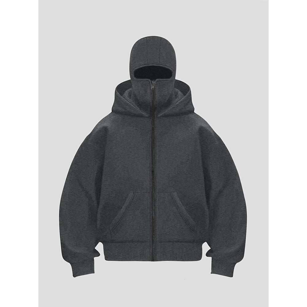Men's Heavyweight Hooded Sweatshirt - Full-Zip Pullover Hoodie With Front Zipper Closure, Hine Washable Winter Hoodie, Wear, Sporty Style, Comfor