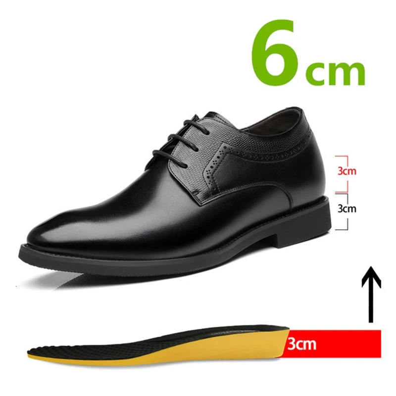 Man Elevator Business Dress Leather Shoes 368cm Men Formal Shoes WinterSpring Business Men Oxfords Versatile Wedding Shoes 251010