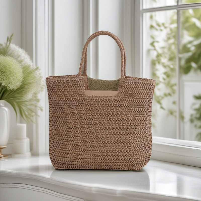 Vacation-style Woven Bags Large-capacity Handbags Single-shoulder Bags Beach Bags Straw Woven Bags