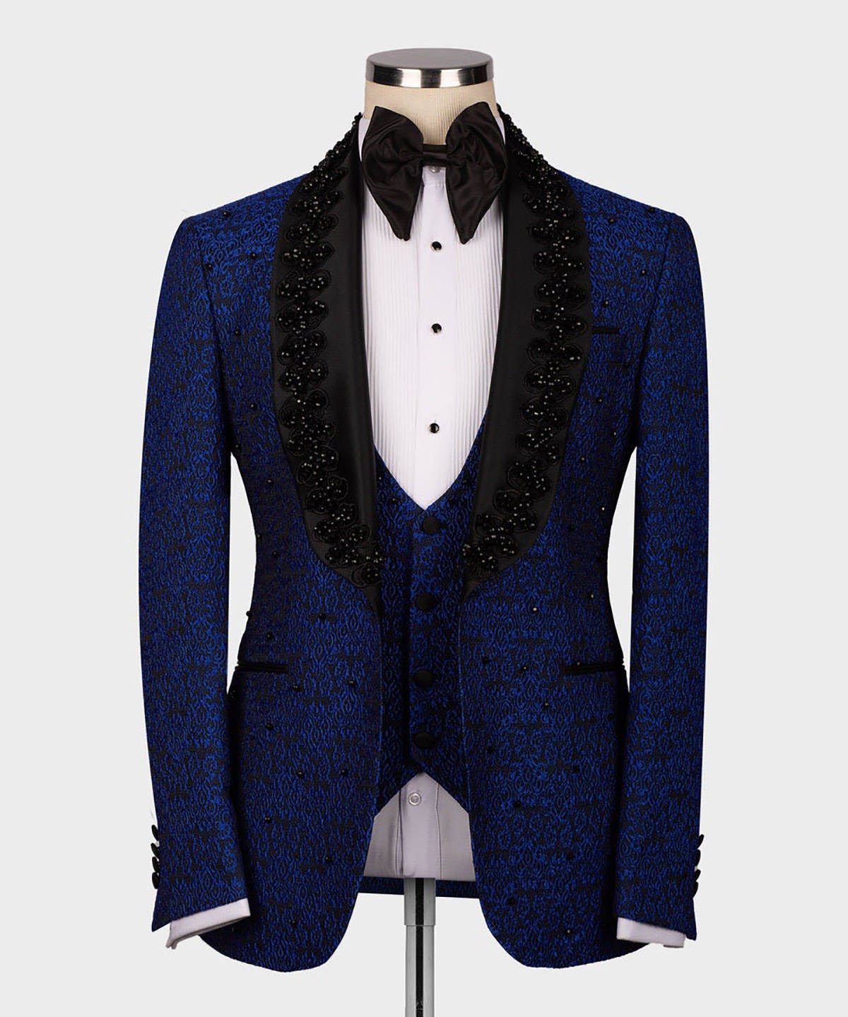 Classic Jacquard Wedding Men's Suit New Gentleman Tailor-Made Groom 2-Pieces Coat Vest Formal Occasions Singer Size Customized