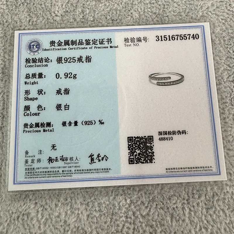 925 Sterling Silver zircon Ring For Women Jewelry Finger Adjustable Open Ring For Party Birthday GiftW251017