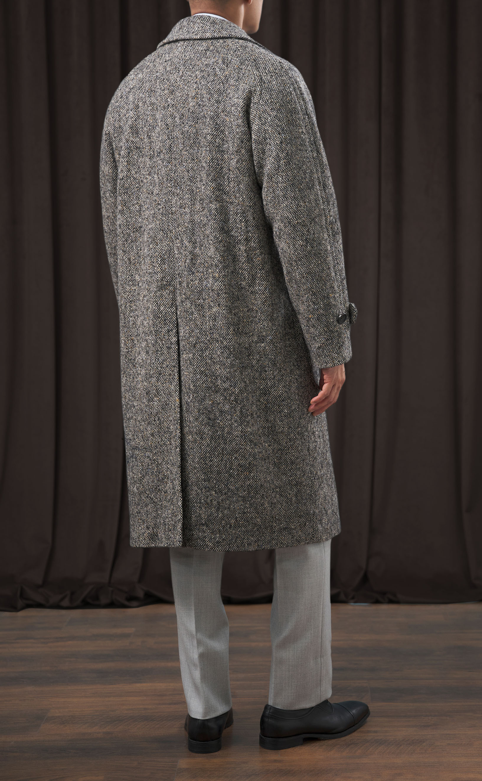 Winter Tweed Mens Coat Custom Made Thick Windproof Tailored Long Jacket Only One Piece Overcoat