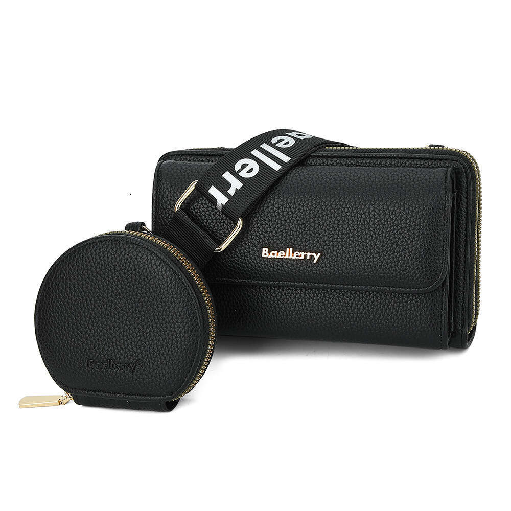 Wallet New Baellerry Lychee Texture Crossbody Letter Zipper Shoulder Mother-Daughter Women's Bag