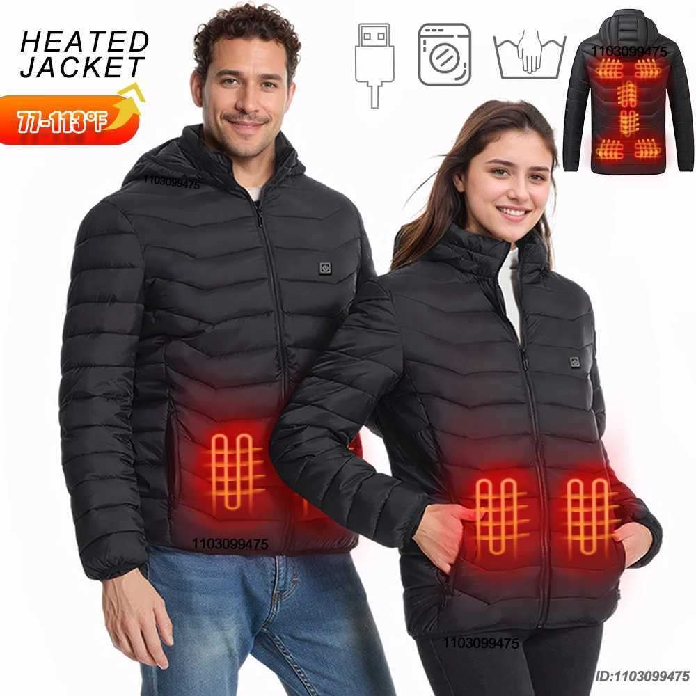 Heated Jackets Men Women 92125 Areas Self Heating Jacket Winter Coat Vest Detachable Hood Heated Down Jacket Clothing Washed H251017