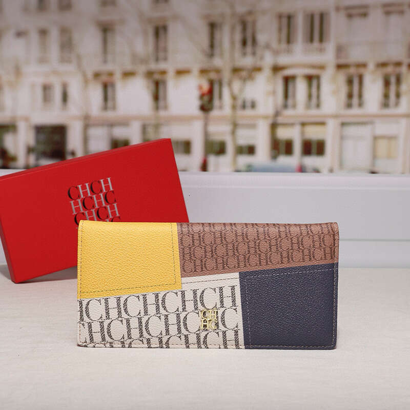 CHHC Women's Letter Cartoon Long Classic Wallet PVC Material Fashion Simple Money Clip