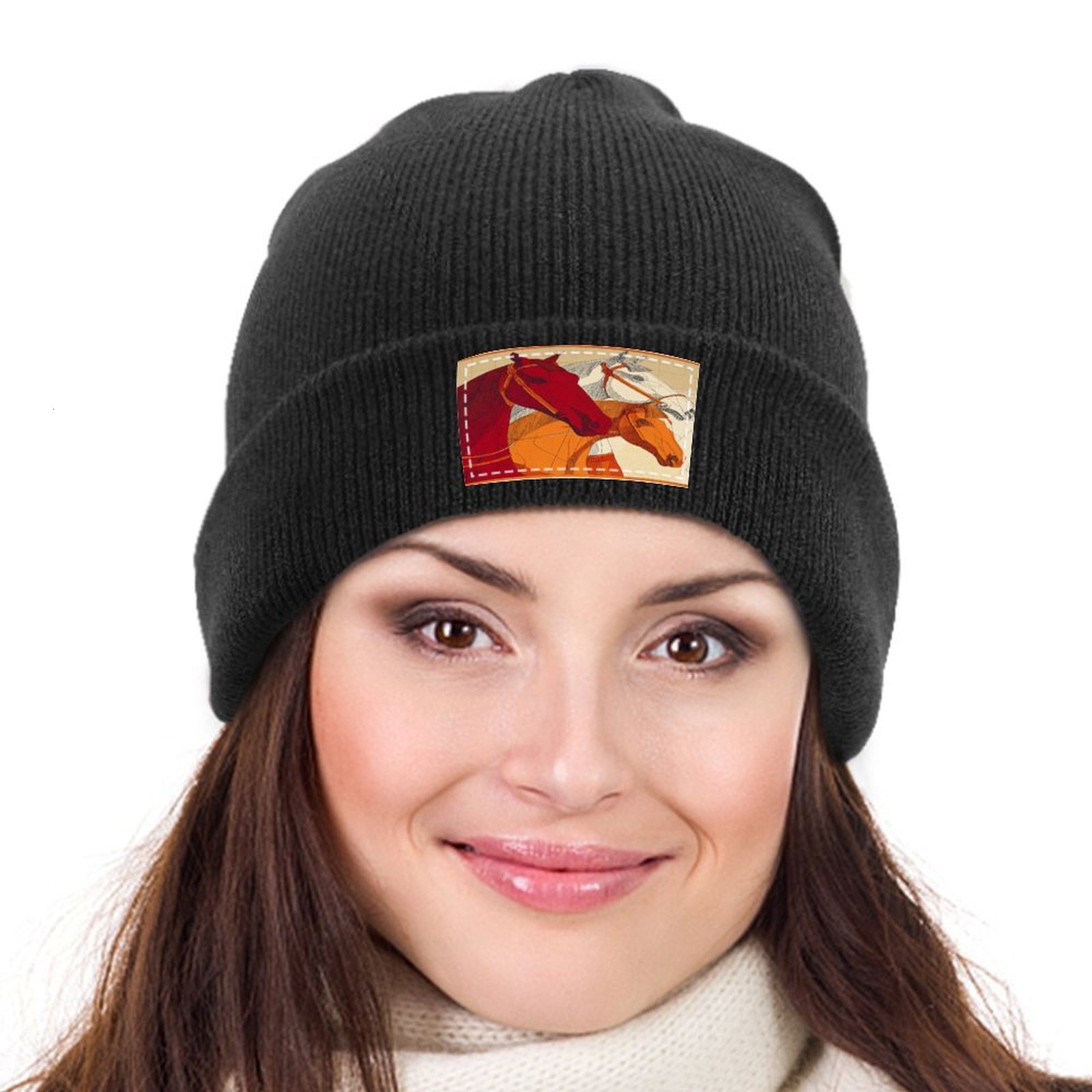 H Designer beanie hat beanie bonnet winter hat beanie luxury Horse striped pattern mens womens beanie winter skull cap bobble hat polo beanie H43