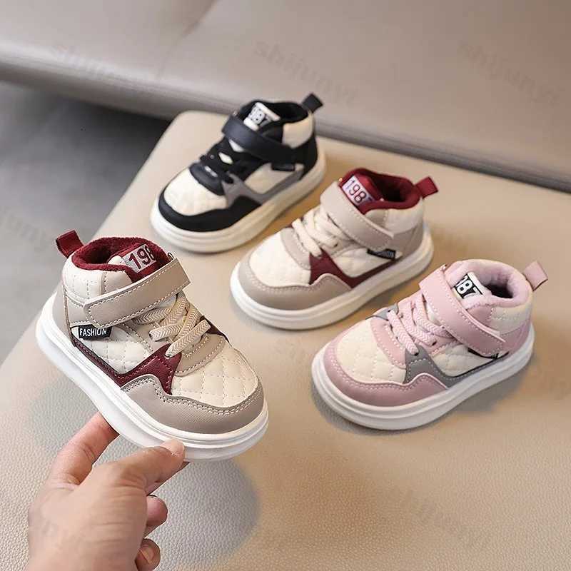 Boys Girls Casual Sports Shoes 2025 Winter Plush Warm Childrens Board Shoes Lightweight Kids Boot Soft Soled Baby Toddler ShoesT251017