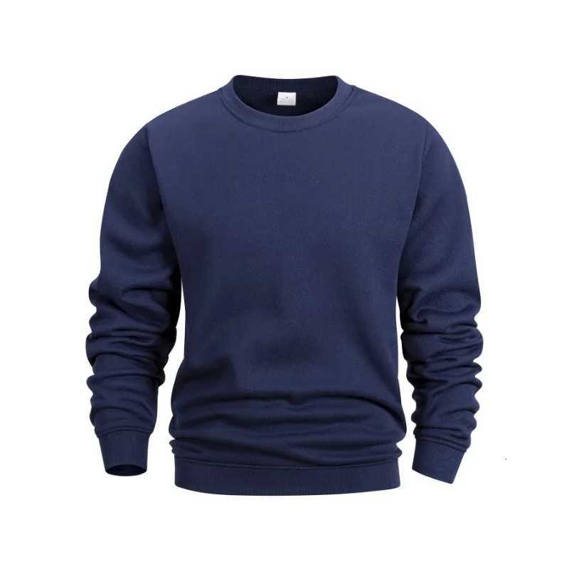 Mens Crew Neck Sweatshirts Solid Color Sweatwear Spring Outdoor Casual Daily Long Sleeve Pullover Hoodie Man Sportswear Z251017
