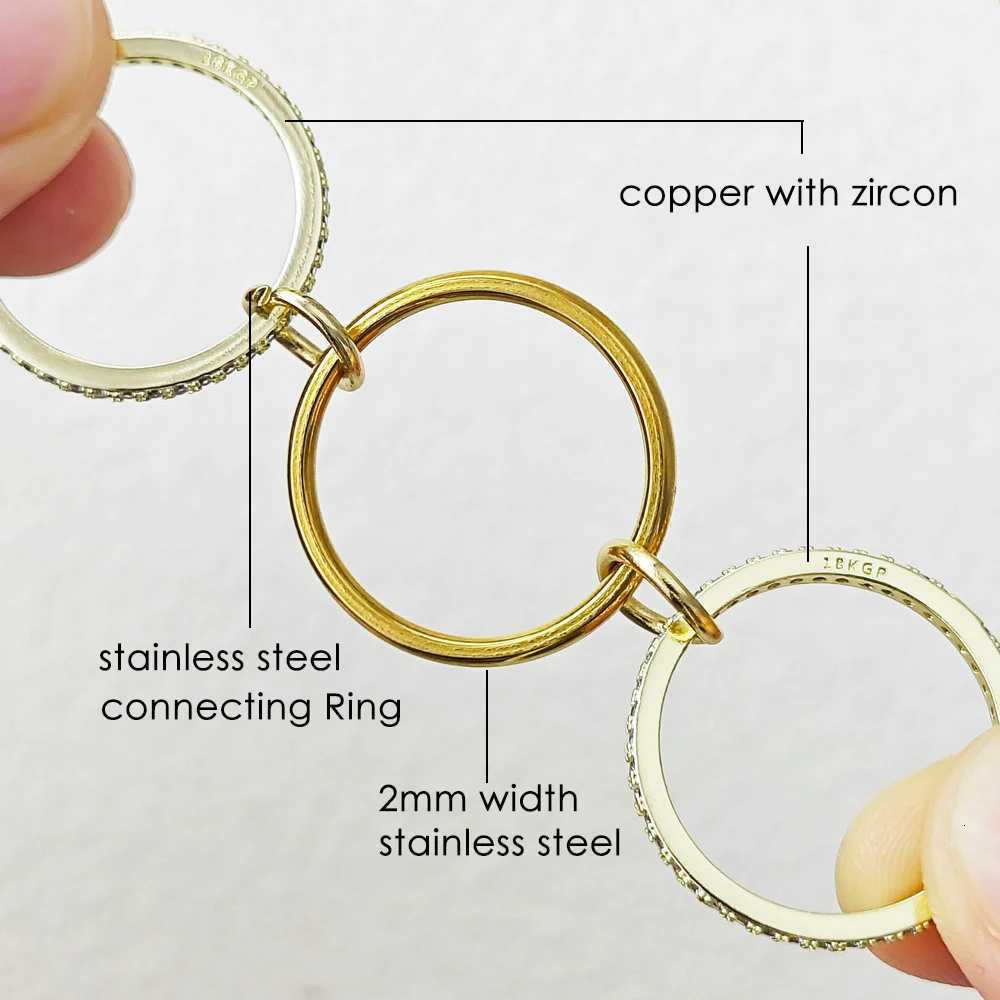 Multiple Layers Stackable Rings For Women Jewelry New Stainless Steel Gold Color Shiny Zircon Spinelli Kilcollin Ring Male Gifts Z251017