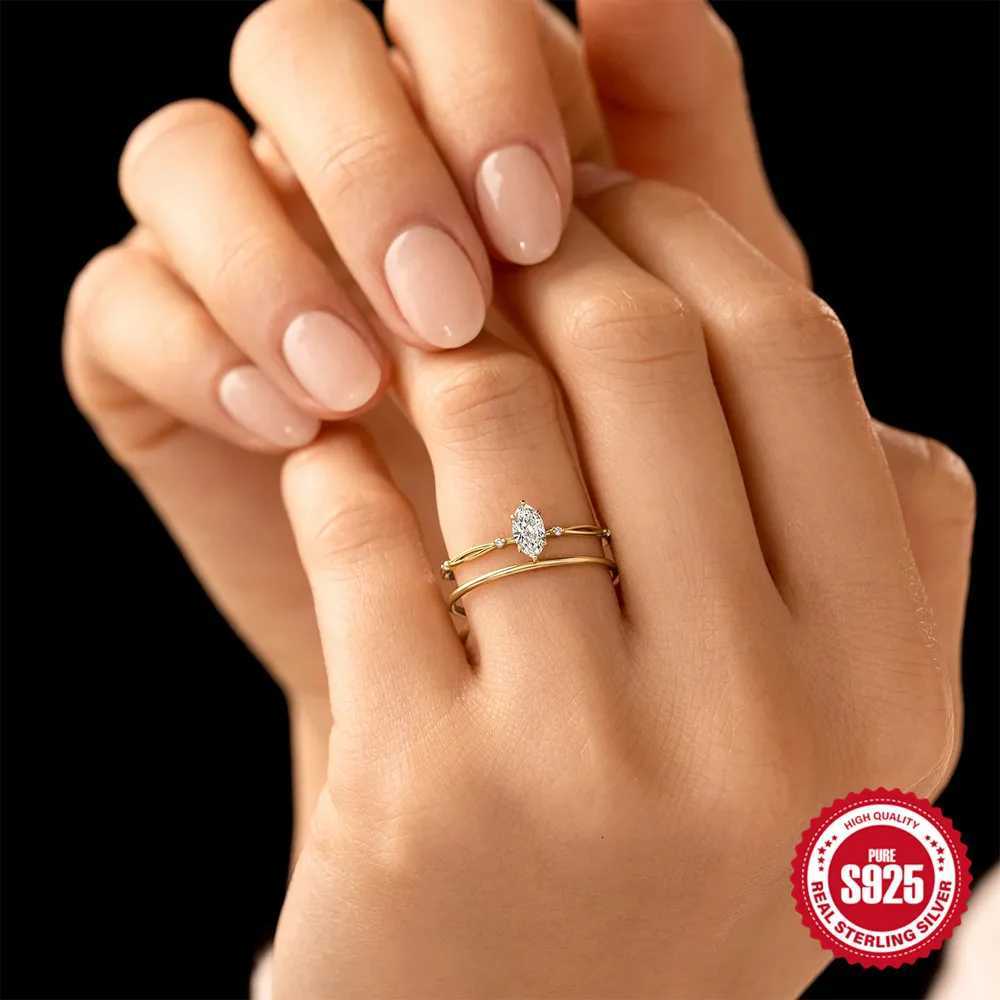 LENNIK Real 925 Sterling Silver Fashion Mini Zircon Engagement Ring for Women Rings Female 18K Gold Color Jewelry Gift anillosW251017