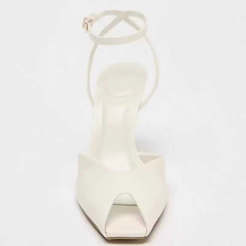 Sexy Peep Toe Heeled Sandals Women Elegant Ankle Strap Buckle High Heels Comfortable Soft Leather Party Shoes Sandalias De Mujer Z251015