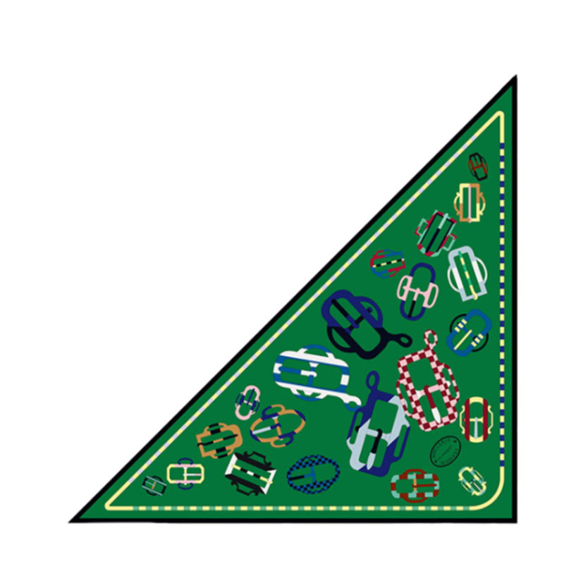 Soft Twill Satin Triangle Scarf Fashion Versatile For Daily Outfit Travel Party Office