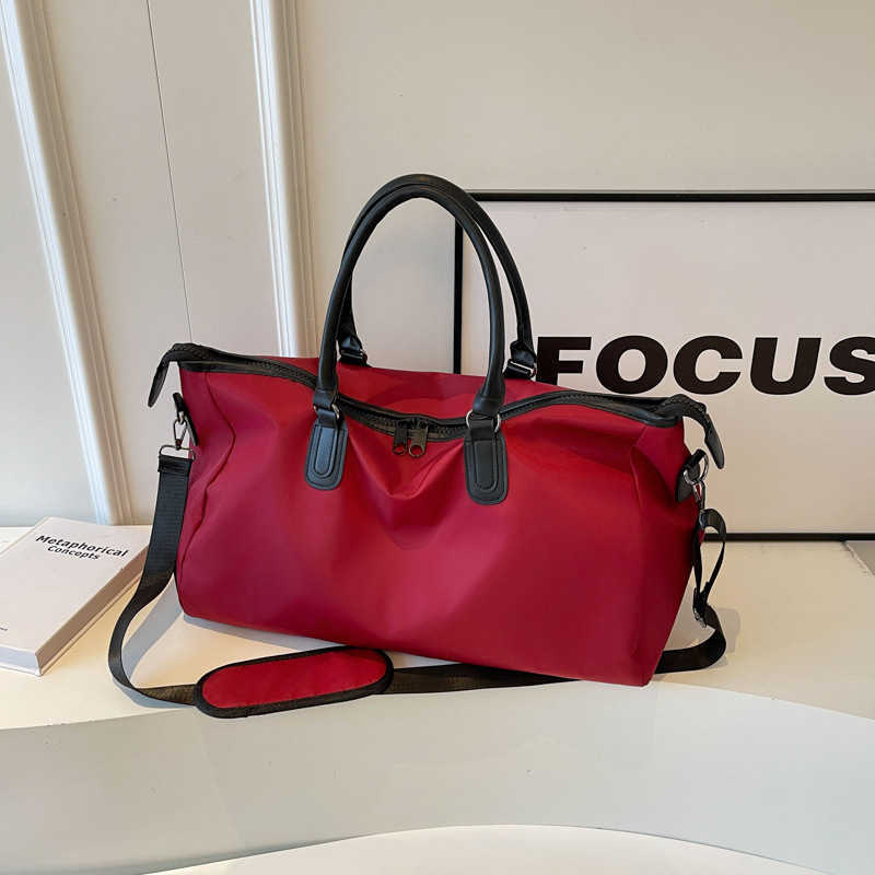 New Korean Fashion Travel Bag for Women, Solid Color Luggage Storage Crossbody Bag, Large Capacity Business Trip Travel Handbag