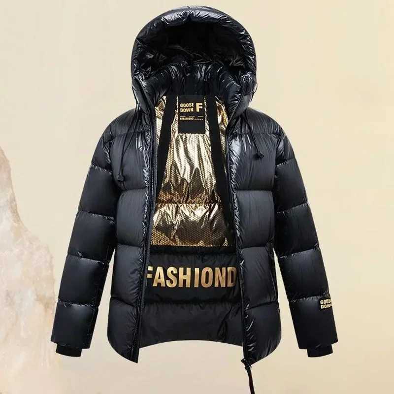 Down Jacket Men Winter Waterproof Jacket Men Brand Hooded Feather Coat Women Black Puffer Jacket Man 2023 New W251016