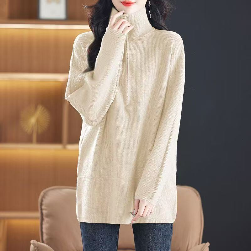 plus size women's new long sleeve high waist printed banquet dress mid-length skirt D02730