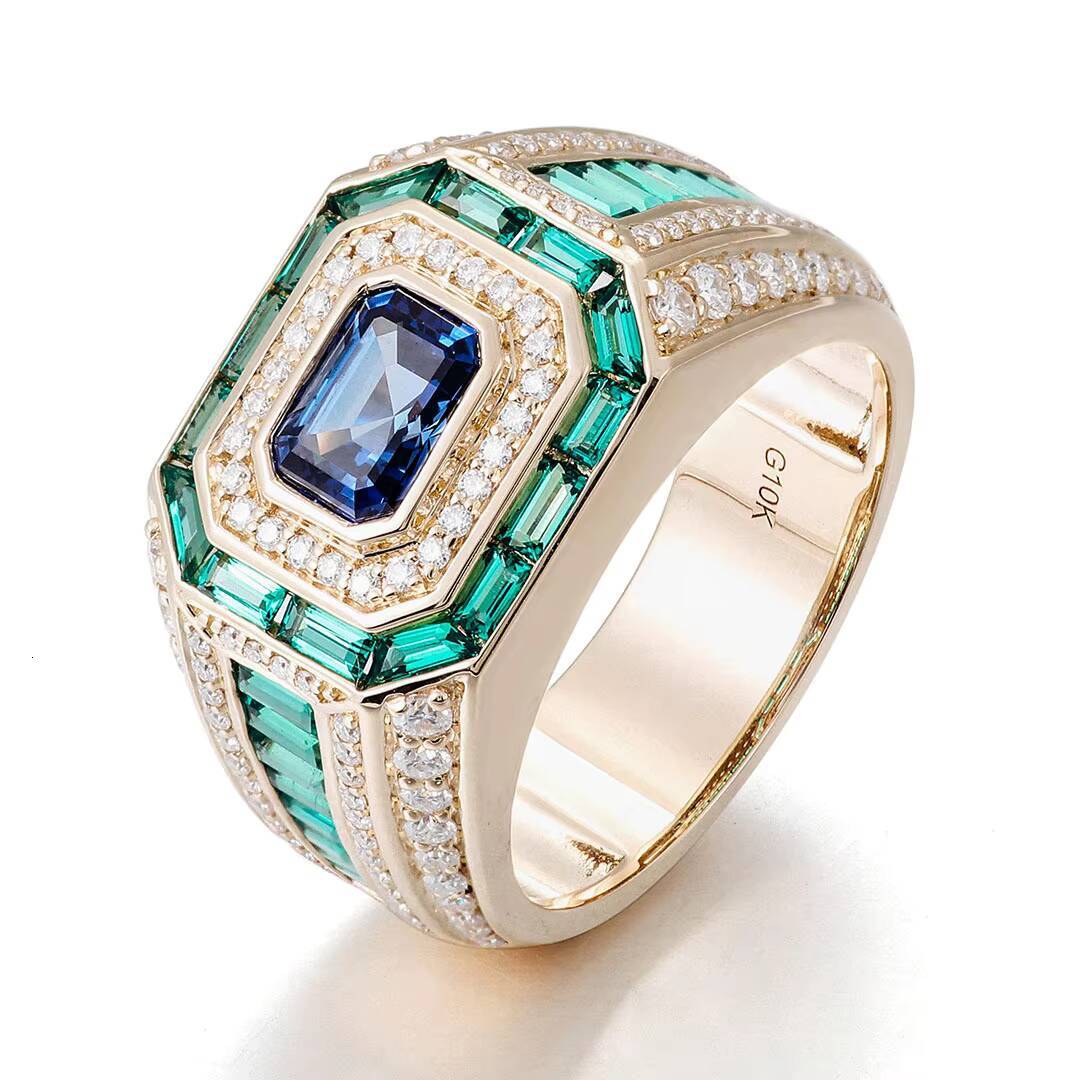 Luxury Custom Hip Hop Fine Jewelry Mens Iced Out Ring Real VVS Moissanite Diamond 925 Silver Ring Men - view 3