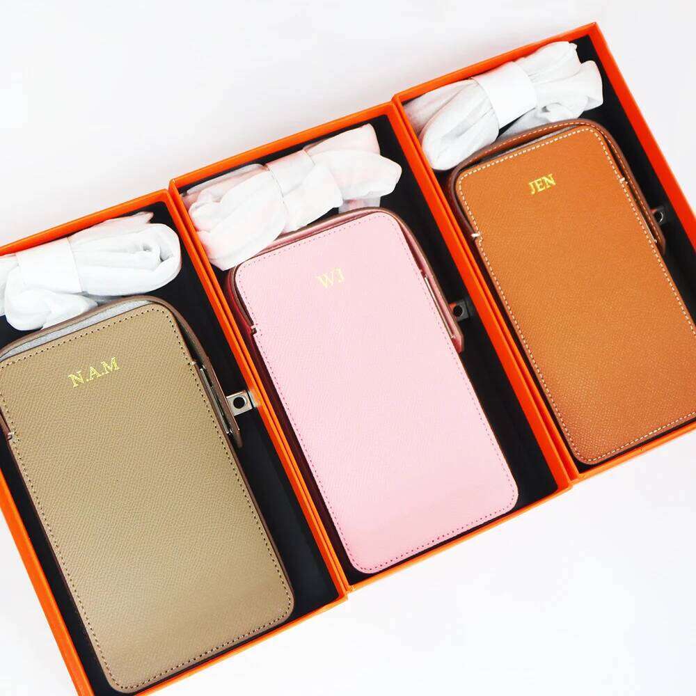 Custom Name Shoulder Original Brand Design Female Travel Phone Handbags Personalize Leters Gift Box Bag