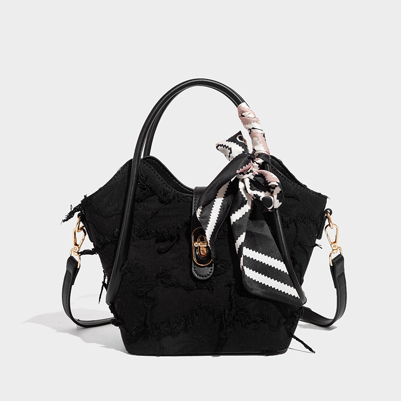 Denim Handbag 2025 Spring Summer Platinum Light Luxury High-end Fashion Trend Single Shoulder Crossbody Bag for Women