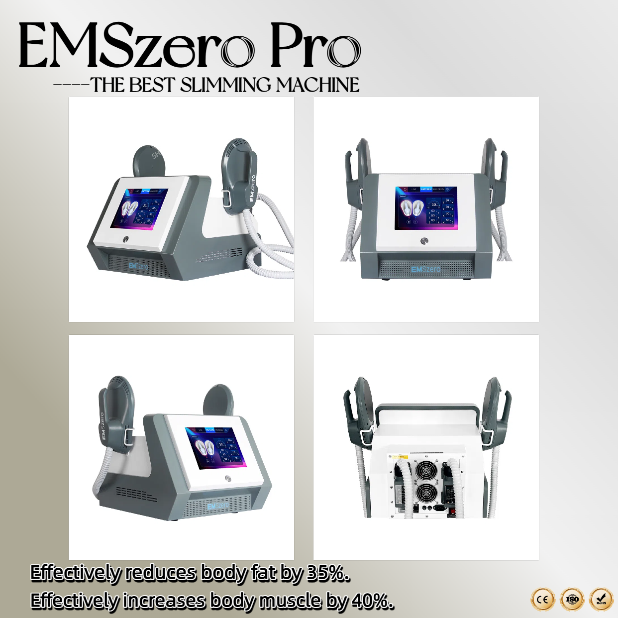 EMSzero EMS Sculpt Weight Loss Slimming Products Electro Magnetic Stimulation Body Sculpting And Muscle Building Machine 2/4/5 RF Handles EMS Muscle S