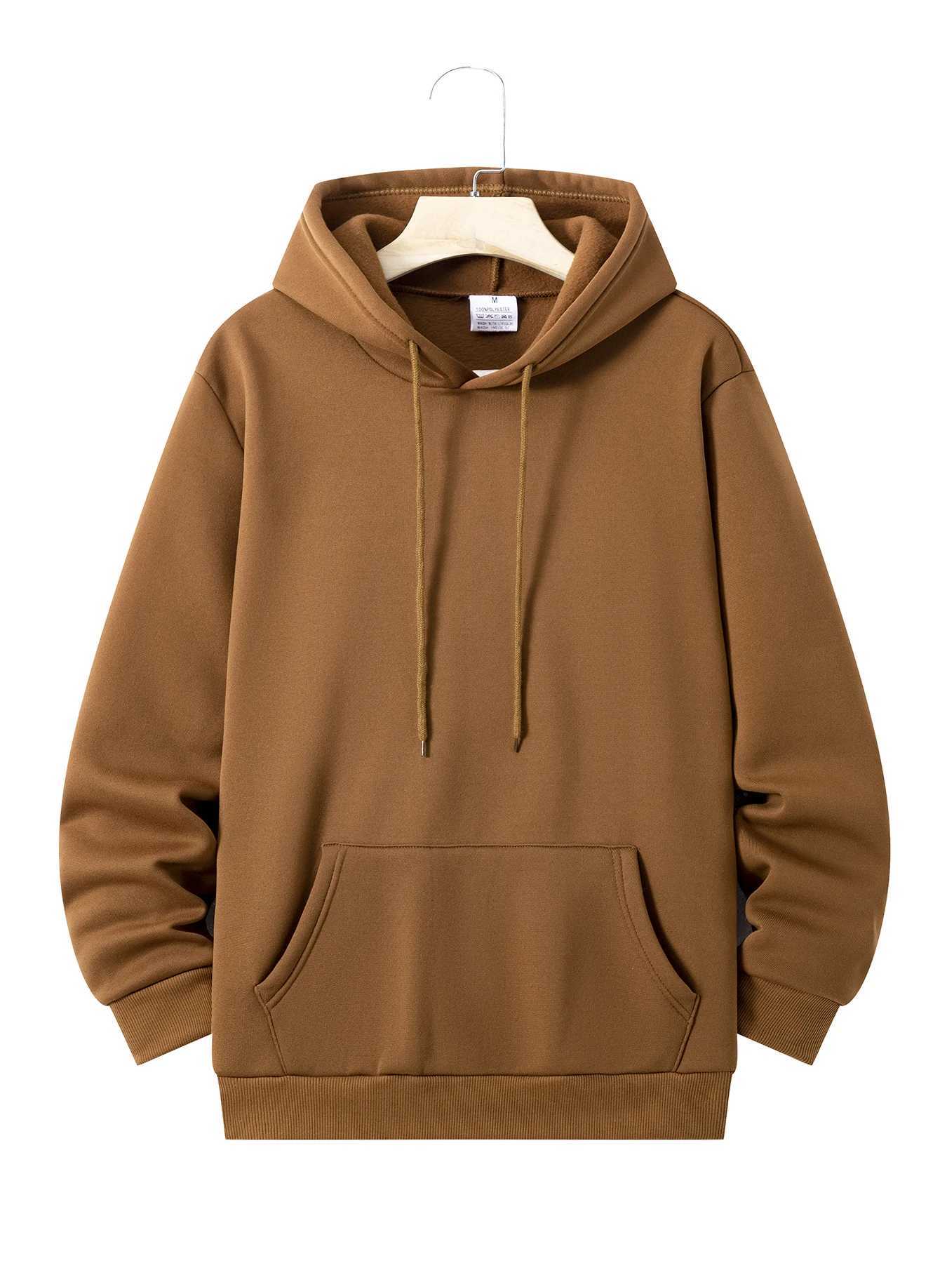 Mens Hoodies Autumn Winter Pullover Casual Sweatshirts Solid Color Oversize Men Tops Outdoor Male Fashion Hoodie Sweatshirt Z251017