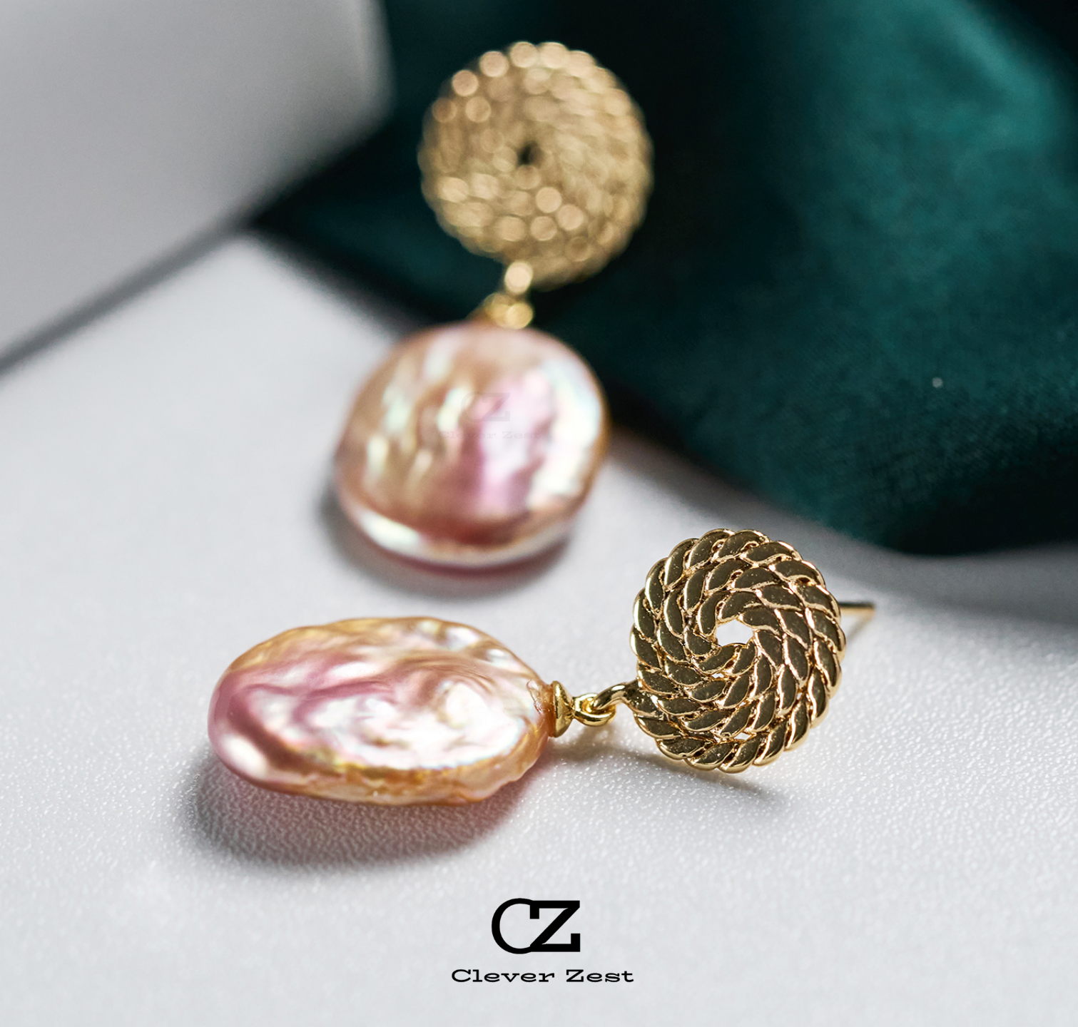 Oval Natural Baroque Twisted Earrings 14K Gold-Filled Stylish and Versatile Fashion Statement Perfect Anniversary Gift or Bestie Present