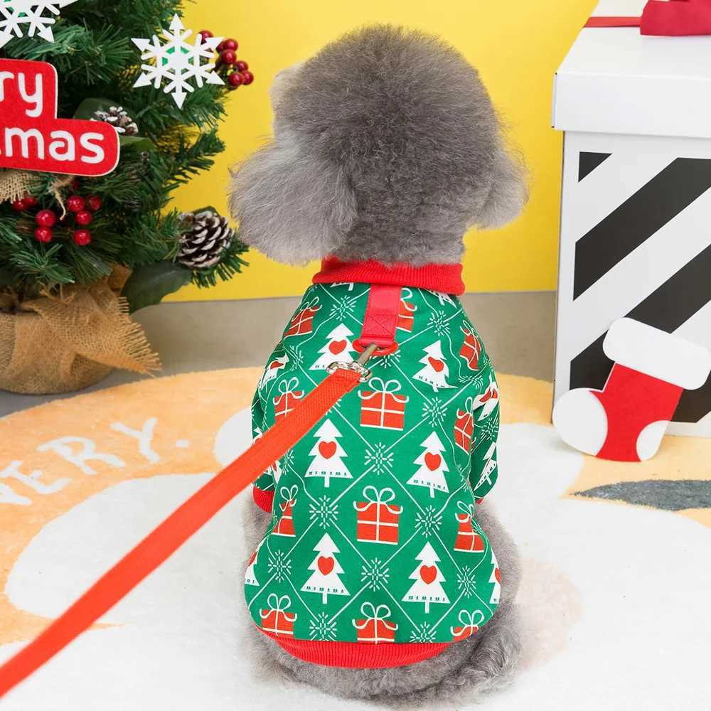 Puppy Dog Christmas Clothes Soft Pet Cat Clothes Tshirt Cute Christmas New Year Pet Clothing Vest For Pug Warm Clothes CostumeW251017