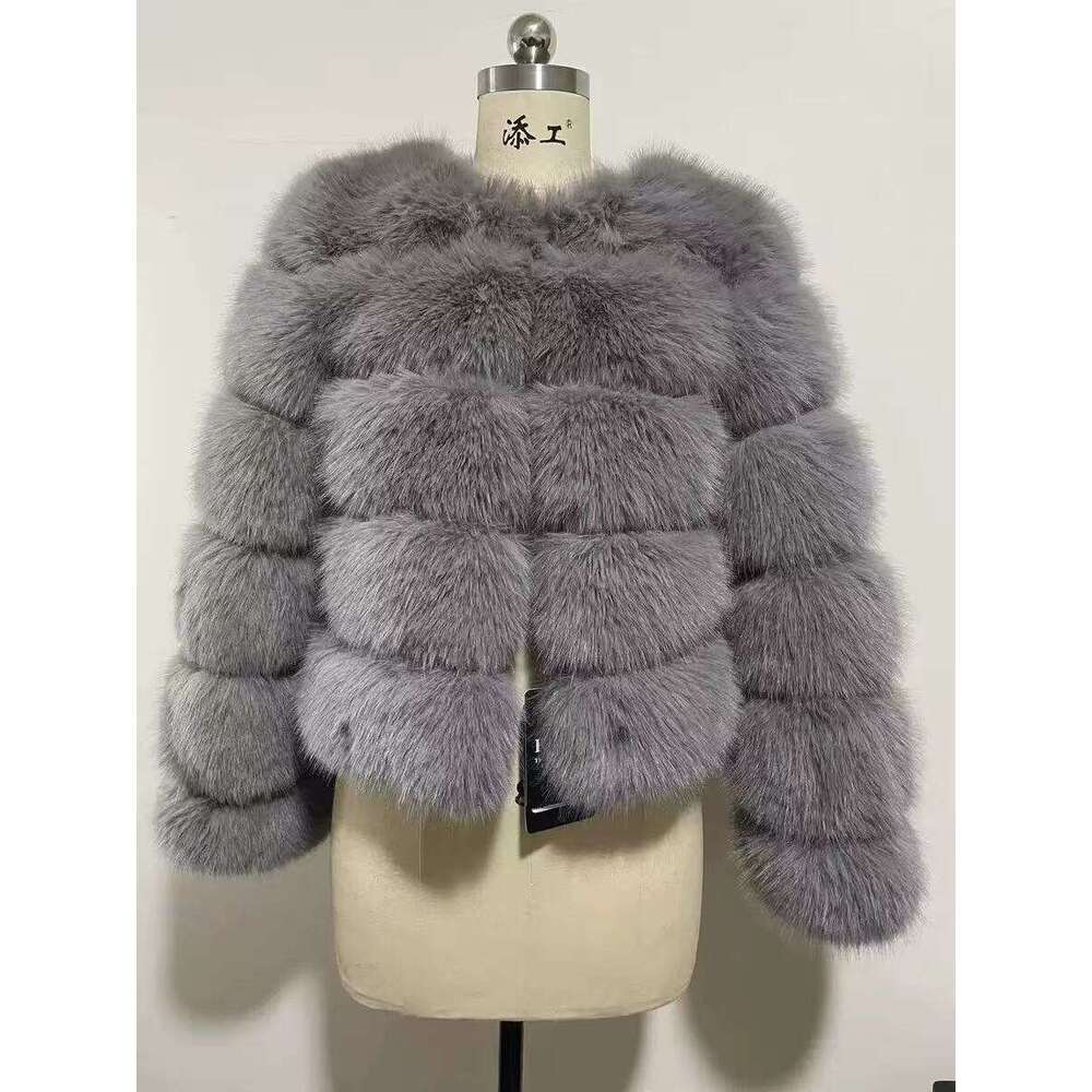 New Fur Coat Women'S Winter Warm Fur Jacket Short Raccoon Fur Coat Women'S High Quality Hot Sale