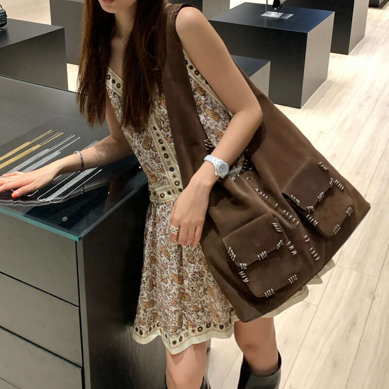 New Metal Ring Buckle Tote Fashion Versatile Underarm High End Niche Women S Single Shoulder Crossbody Bag High Quality