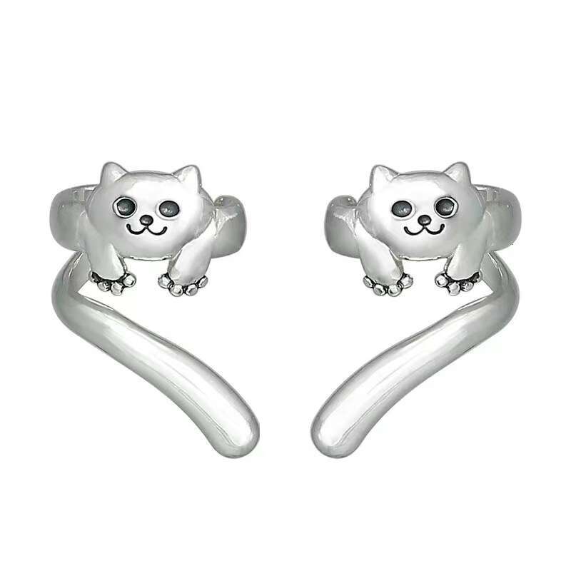 New Cute Fox Ear Clip Female fashion Creative Small Animal Alloy Earrings