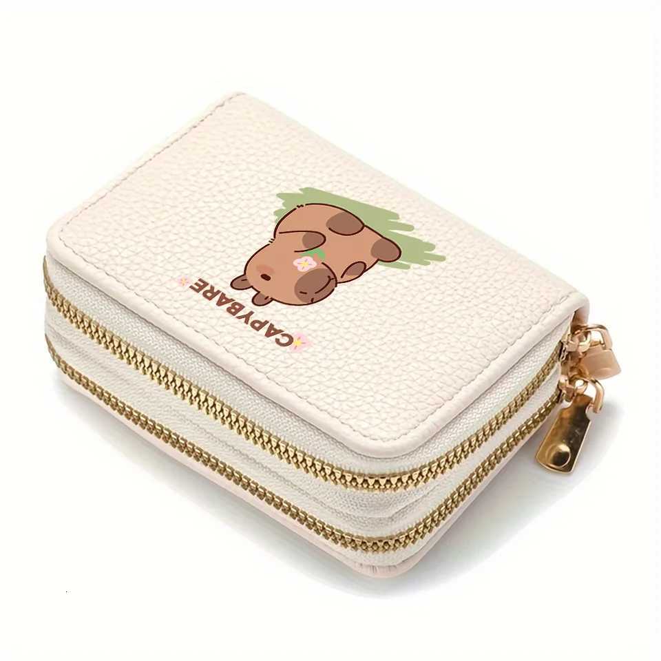 1pc Capybara Wallet Cartoon Print Womens Cute Coin Wallet Slim Wallet Credit Card Holder WalletW251017