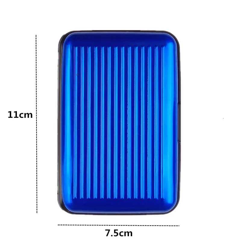 1Pc Men Aluminum Bank Card Holder Blocking Hard Case Wallet Solid Credit Card AntiRFID Scanning Protect Card HolderW251017