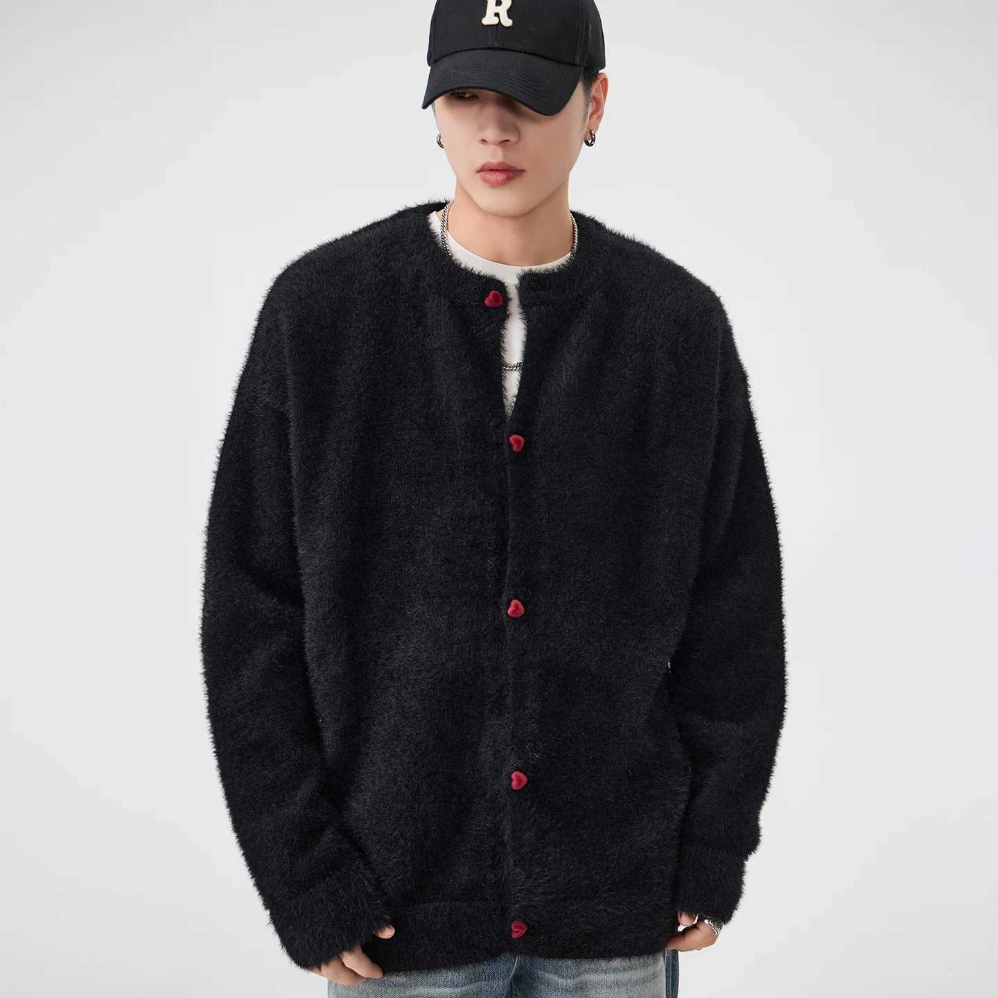 Autumn Winter Knitted Sweater Coat Men Vintage Fashion Loose Casual Knitwear Cardigan Sweater Jacket Women Jumper Tops J251017