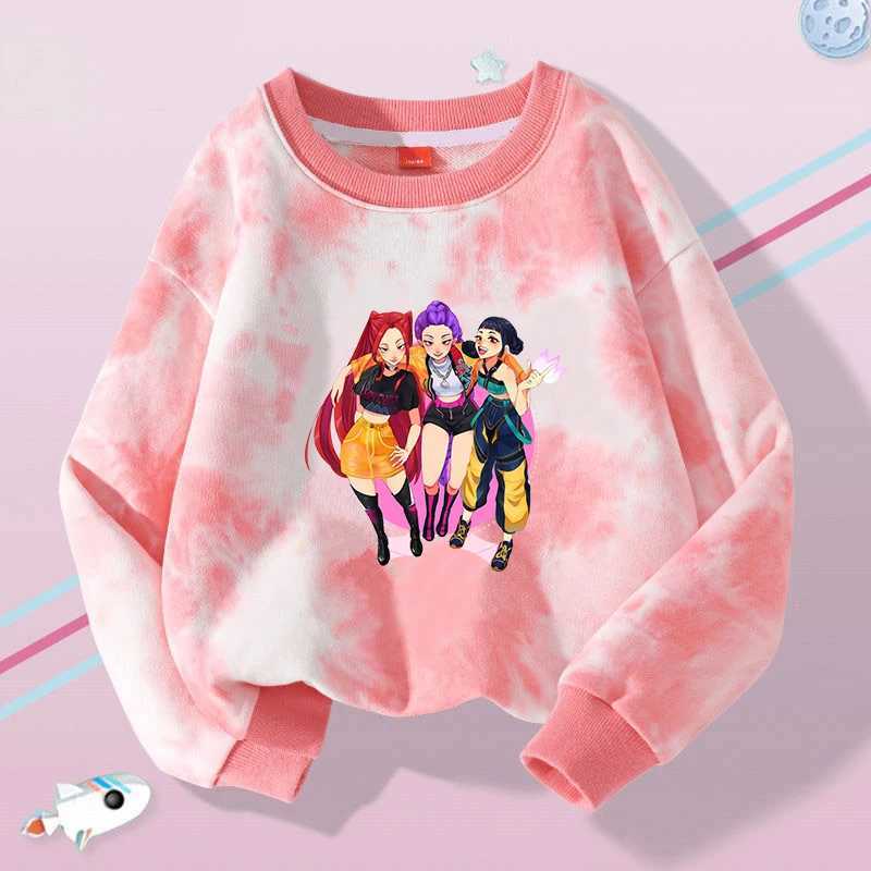 KPop Demon Hunters Hoodie Girl Anime Sweatshirt Autumn Winter Insulation Sweater Longsleeved Clothing Top Birthday Gift C251017