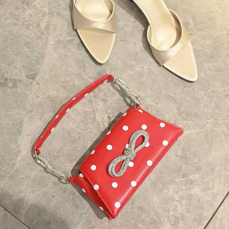 Feng Xiaoxiangfeng Handbag Polka Dot Harajuku Butterfly Decorative Shoulder Underarm Bag Trendy Personality Bag Z251017