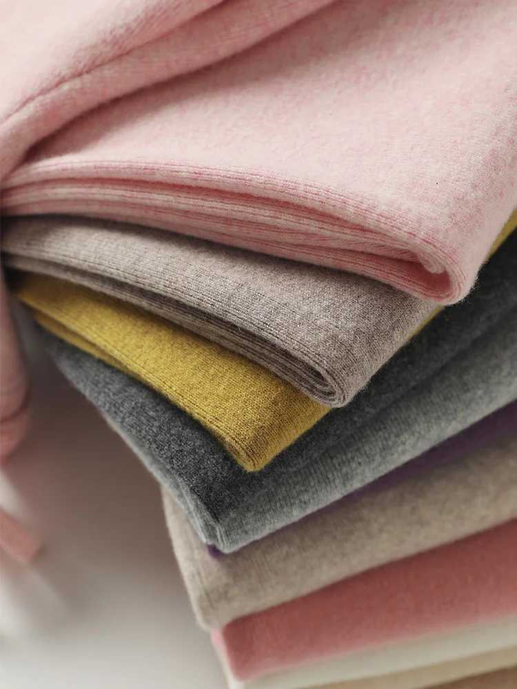 CUU Women Cashmere Pants Autumn Winter Wide Leg Pants Full Leng 100 Merino Wool Knitwear Basic Simple Trousers Korean W251015