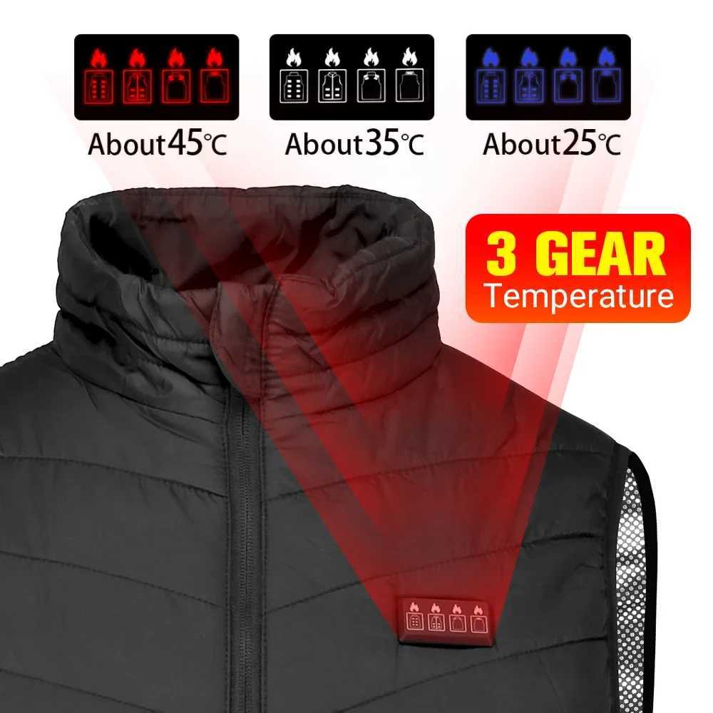 21PCS Heated Jacket Fashion Men Women Coat Intelligent USB Electric Heating Thermal Warm Clothes Winter Heated Vest Plus Size H251017