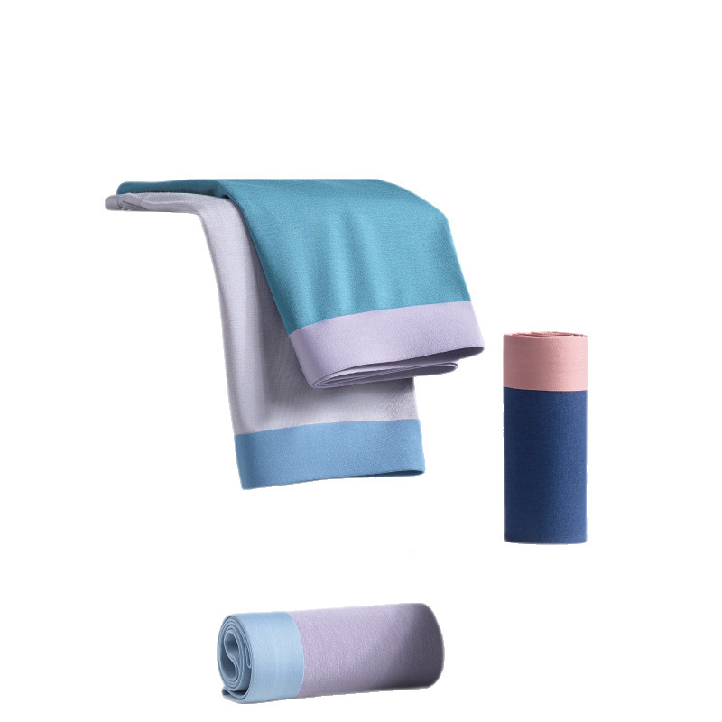 5 Pcs RC Seamless Boxer Modal Antibacterial Inner Mid-Waist Breathable Solid Color Plus Size Four-Corner Breathable Antibacterial