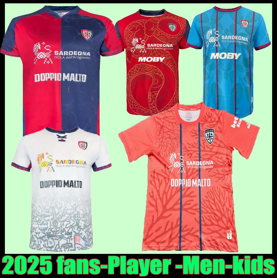 Cagliari 25-26 Soccer Jerseys home 2025 2026 PAVOLETTI LAPADULA VIOLA LUVUMBO ADOPO OBERT HOME AWAY MAKOUMBOU LUPERTO Football Shirt