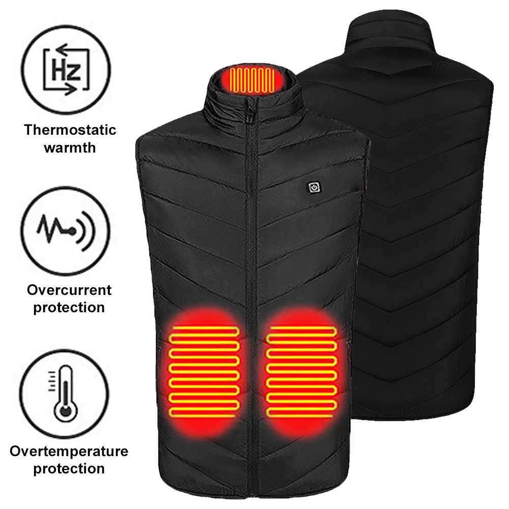 9 Heating Zones Sportswear Heated Coat Winter Heating Vest Outdoor Warm Vest for Men and Women Outdoor Skiing Hiking H251017