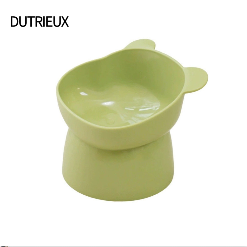 K3236 Elevated neck-protecting pet bowl with anti-tip bevel design. Large capacity cat and dog food bowl for cervical vertebrae protection.