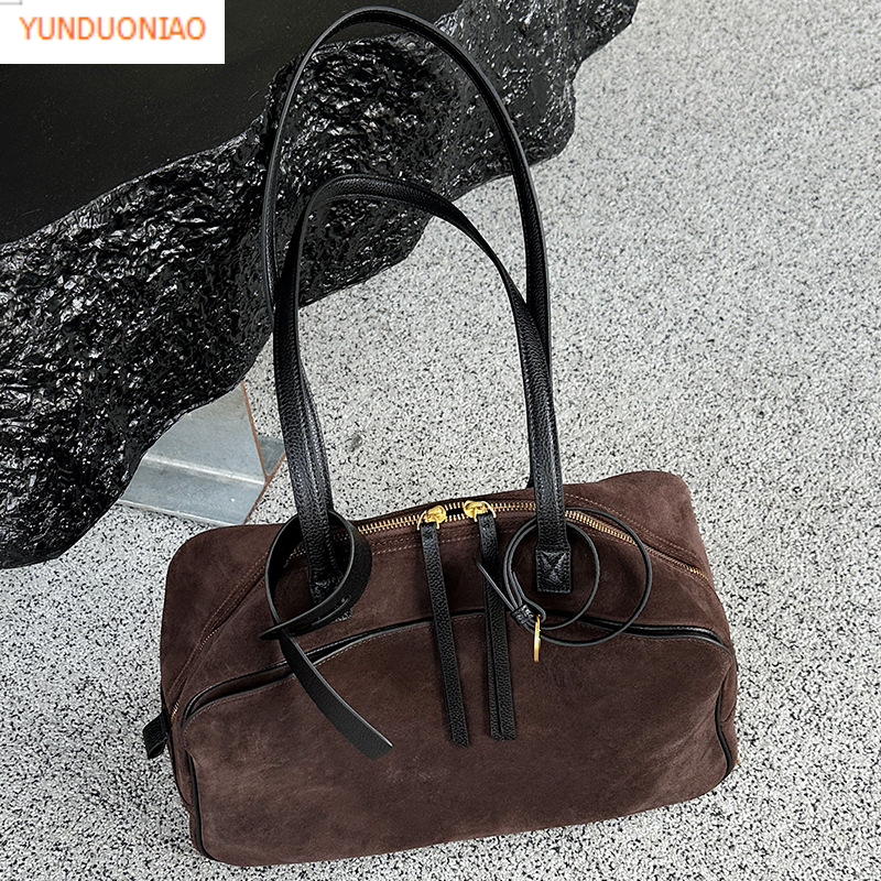 Autumn And Winter New Matte Textured Cowhide Designer Bag Luxury Handbag Genuine Leather New Commuting Women's Shoulder Armpit Bag