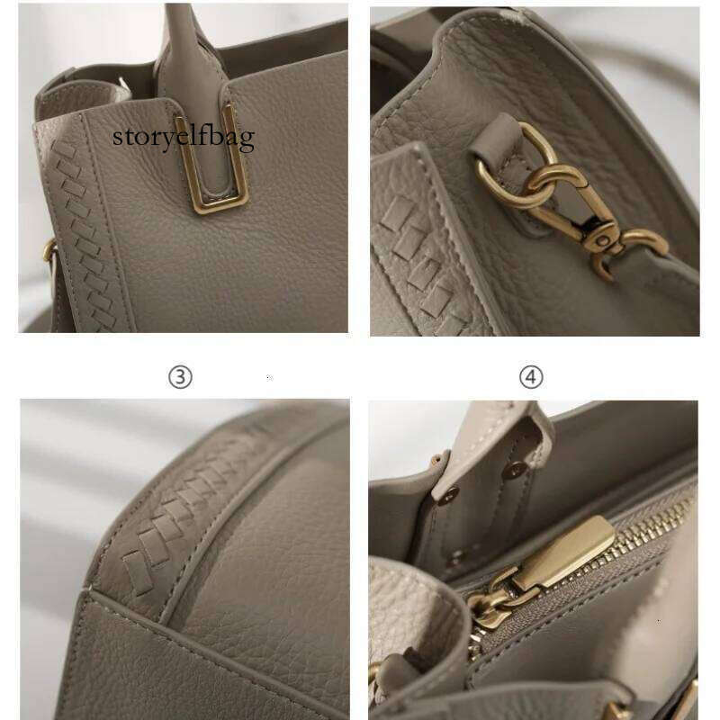 Limited Simple Classic Natural Cow Leather Women's Handbag Designer Large Tote Business Commuter Ladies Shoulder Bag