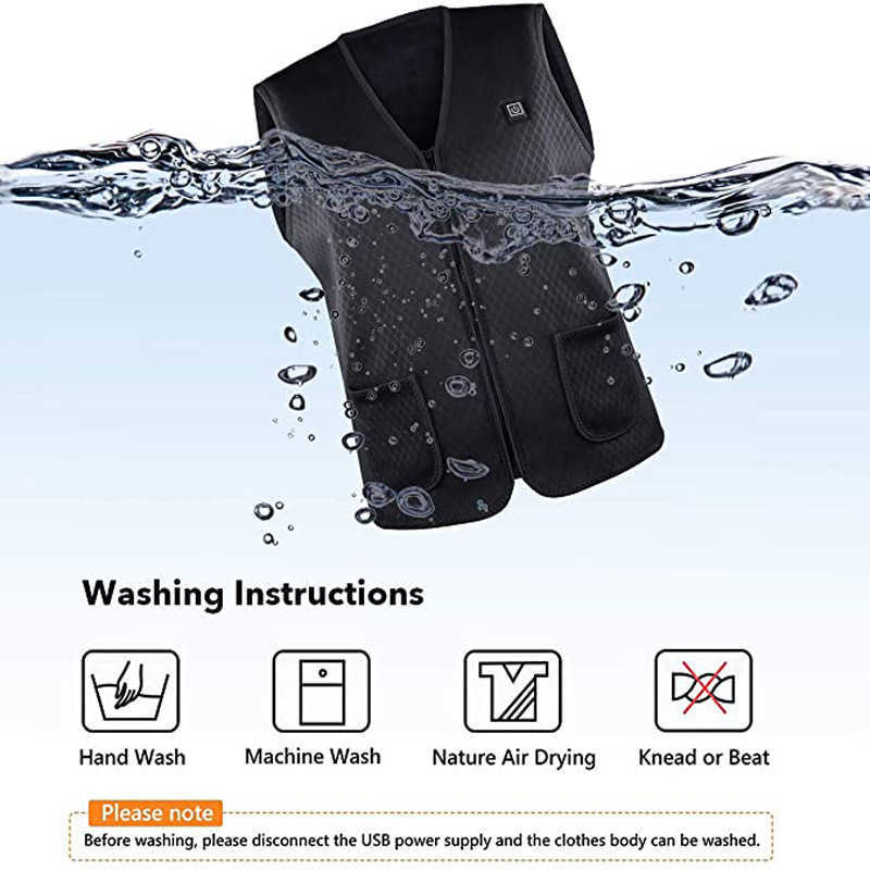 Heated Vest Winter New Mens Casual Vest Charging Heating Usb Interface Intelligent Constant Temperature Heating Vest H251017