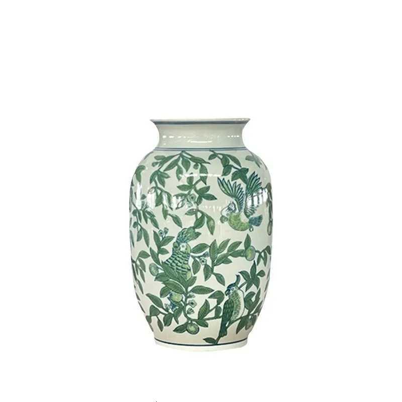 Blue and white porcelain vases decorative handicrafts entrance hall ornaments ceramic vases and flower vases C251017