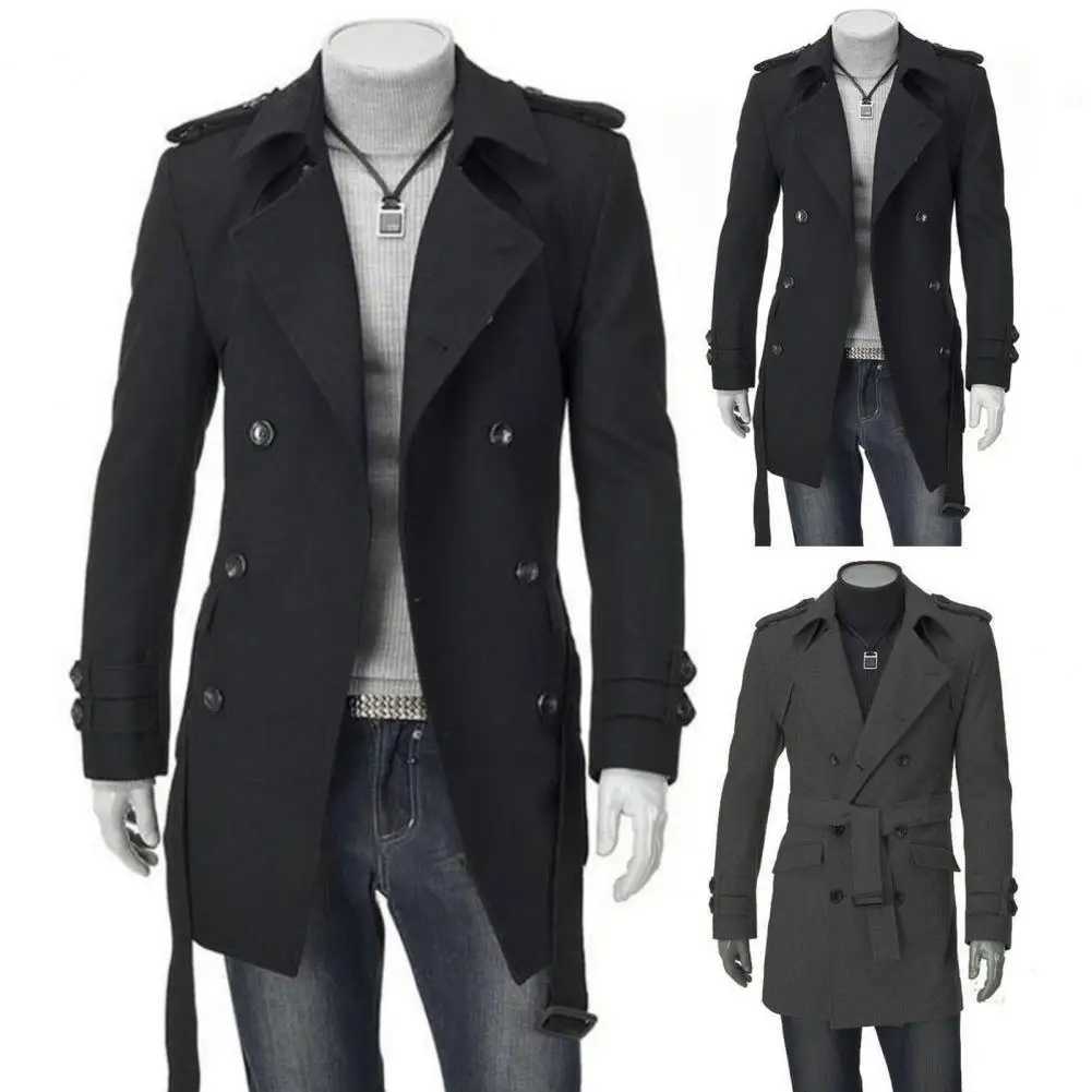 Men Casual Thicken Warm Hooded Jacket Autumn Winter Mens Trench Coat Male Windbreaker Outerwear Men Jackets Man coat J251017