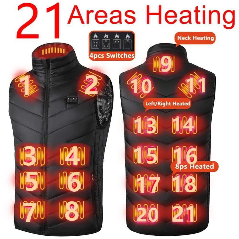 913 Areas Heated Vest Men Women Heated Jacket Winter Usb Heating Vest Self Heating Thermal Vest Heating Down Jacket Warm Vest H251017