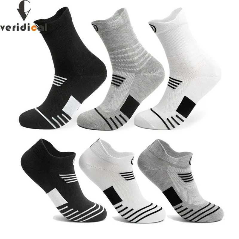 Spring Autumn Mens Sport Socks Breathable Cotton Cycling Basketball Football Soccer Running Trekking Travel Socks EU3944 C251017