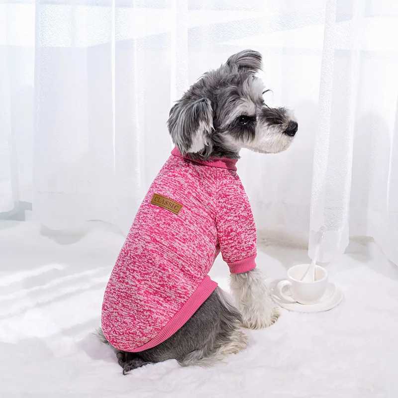 Cute Knitted Sweater for Dogs Warm Winter Jacket Cat Clothing Round Neck Pullover Pet Sweater for Small Medium Dogs TeddyW251017